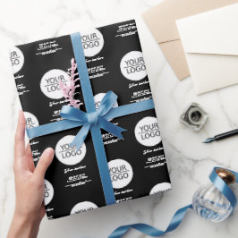 Papel De Presente Adicione o texto personalizado do logotipo da empr