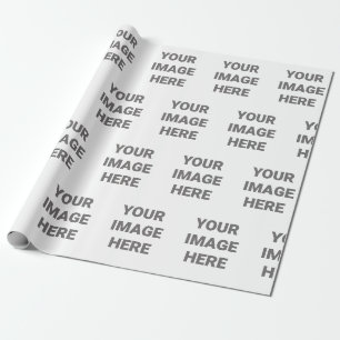 Papel De Presente Adicione seu Design de Foto Seu Próprio Aniversá