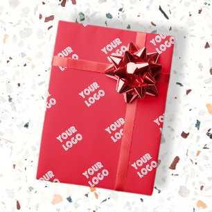 Papel De Presente Adicione Seu Logotipo Logotipo Diagonal Simples