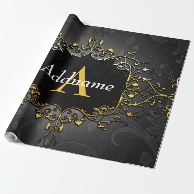 Papel De Presente Adicione seu nome e inicial (Desenrolado)