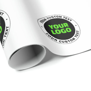 Papel De Presente Adicione seu próprio logotipo de negócios ou desig