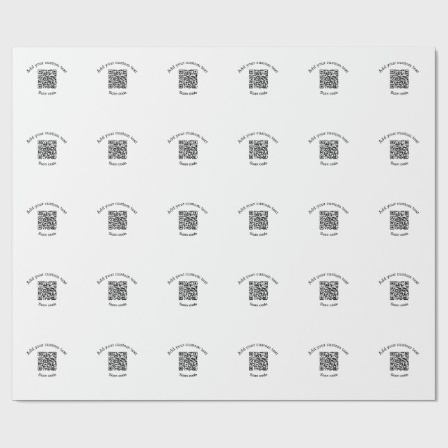 Papel De Presente Adicione seu texto personalizado código de barras  (Aberto)