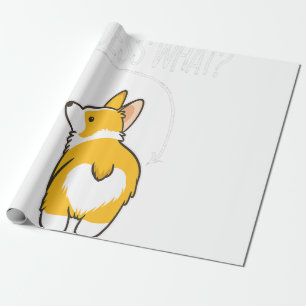 Papel De Presente Adivinhem o que o bumbum Corgi Engraçado, Welsh Co