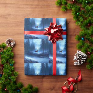 Papel De Presente Adorable Reindeer Winter Wonderland Holiday