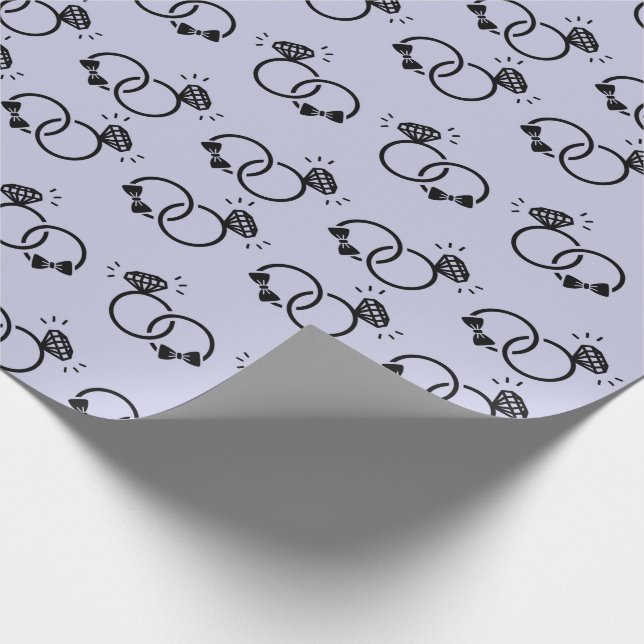 Papel De Presente Adoráveis Anéis de Casamento para Presentes de Noi (Ponta)