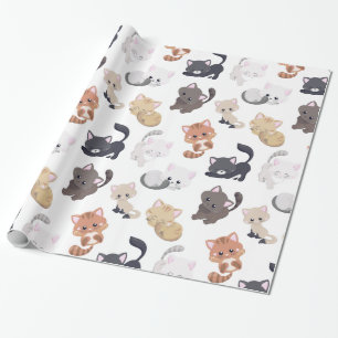 Papel De Presente Adoráveis Gatinhos Padrão