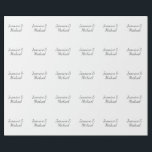 Papel De Presente Adoráveis Nomes de Casal em Caligrafia Chic para C<br><div class="desc">Você pode facilmente alterar as fontes,  a imagem de fundo e a cor,  os caracteres das letras.</div>