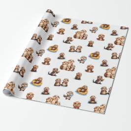 Papel De Presente Adoráveis Otters!