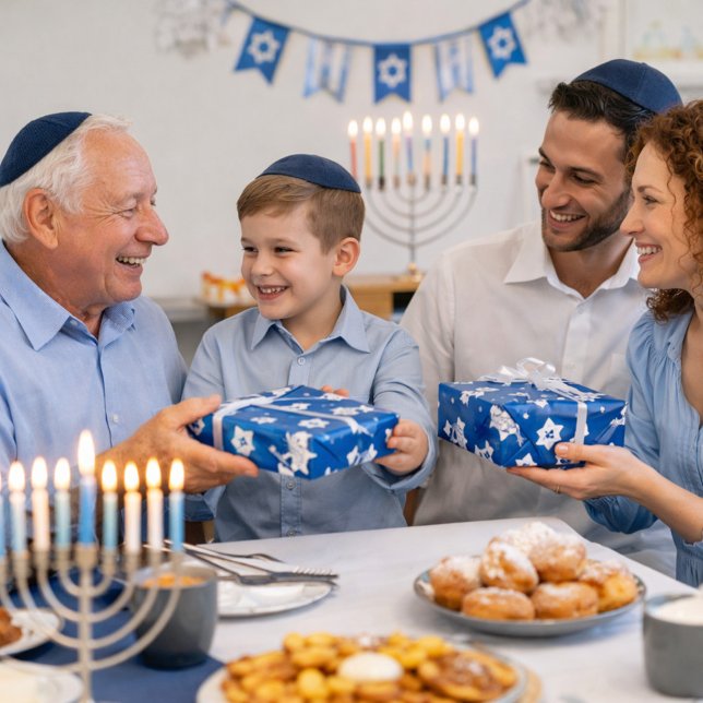Papel De Presente Adorável Hanukkah Doves (Criador carregado)