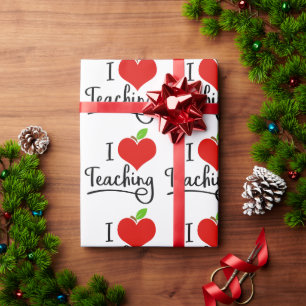 Papel De Presente Adoro Ensinar Professora