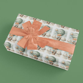 Papel De Presente Adventure Awaits Hot Air Balloon Fox Baby Shower
