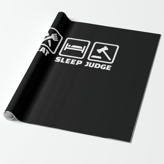 Papel De Presente Advogado Eat Sleep Juiz (Desenrolado)