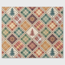 Papel De Presente Aesthetic Holiday Checkered Wrapping Paper