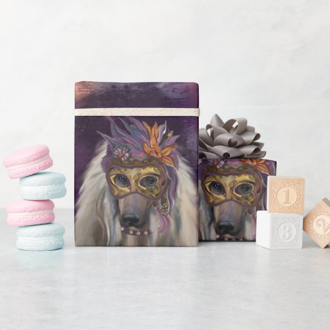 PAPEL DE PRESENTE AFGHAN HOUND (Chá de bebê)