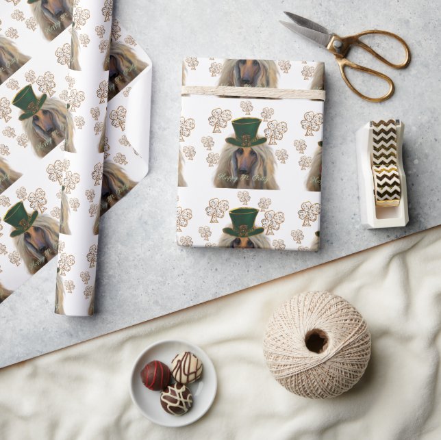 PAPEL DE PRESENTE AFGHAN HOUND (Artesanato)