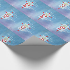 Papel De Presente Afilhado, Primeira Comunhão, Azul