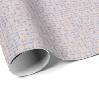 Papel De Presente Afirmações Positivas Berçário Bebê Rosa