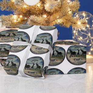 Papel De Presente África Quênia Lindo e Legítima Vida Selvagem