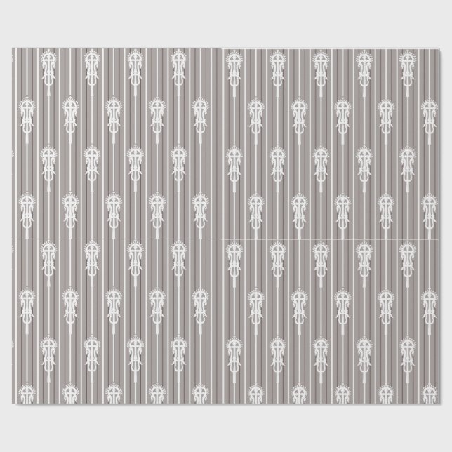 Papel De Presente Afro Aygebam Lalibela Cross Pattern (Aberto)