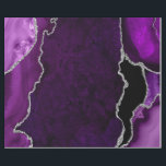 Papel De Presente Ágata Brilhante Falso Roxo e Prata<br><div class="desc">Este papel de embrulho elegante e glamoroso é versátil e pode ser usado para dar presentes ou projetos de arte e artesanato. É ideal para qualquer ocasião, como aniversários, casamentos, chá de noiva, chá de bebê, aniversários de casamento ou presentes em geral. Apresenta ágata marmorizada roxa em um fundo roxo...</div>
