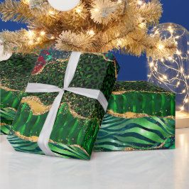 Papel De Presente Agato de Impressão Animal Safari Verde