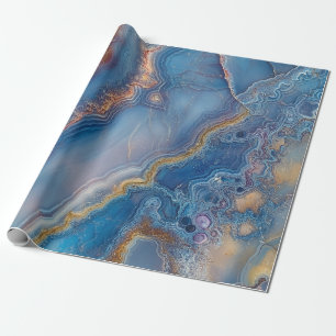 Papel De Presente Agato de rendas azuis