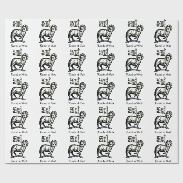 Papel De Presente Agnus Dei The Paschal Lamb of God Fine Art  (Aberto)