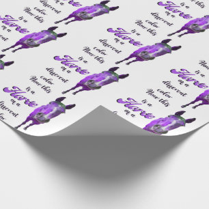 Papel De Presente Agora Isto É Um Cavalo De Uma Cor Diferente Roxa