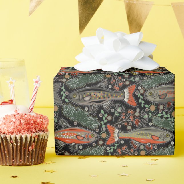 Papel De Presente Água fresca De Peixe De Design De Capa Pequena Pes (Festa de aniversário)