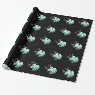Papel De Presente Água-viva verde