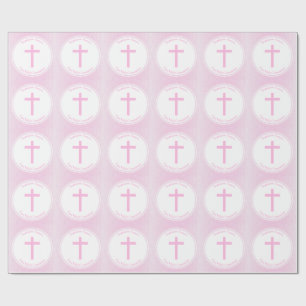 Papel De Presente Aguarela cor-de-rosa do comunhão
