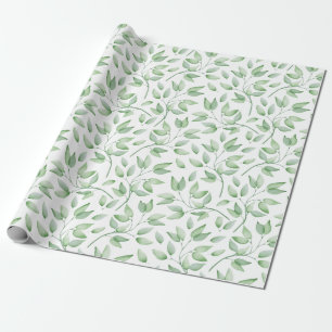 Papel De Presente Aguarela frondosa