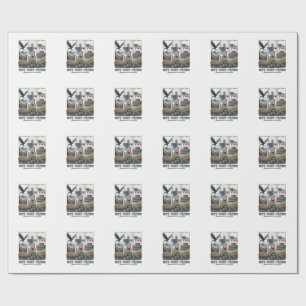 Papel De Presente Águia Patriótica Vintage Fé Família Liberdade