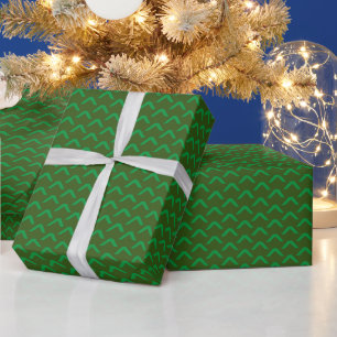 Papel De Presente agulhas de árvore de pinho verde escandinavo Natal