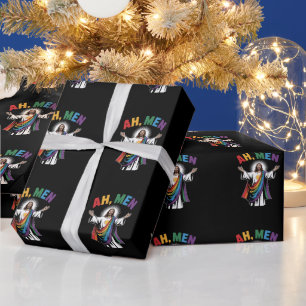 Papel De Presente Ah Homens Engraçados Jesus LGBTQ Orgulho Gay Arco-