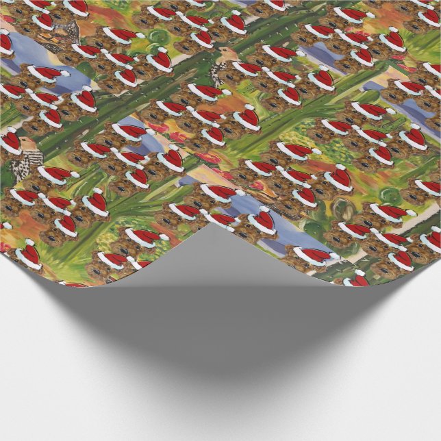 Papel De Presente Airedale Terrier Santas (Ponta)