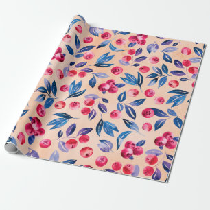 Papel De Presente Airelas e folhas, amoras e berços silvestres, de