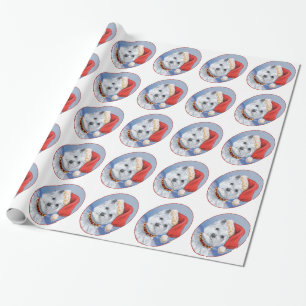 Papel De Presente Ajudante do Papai Noel Westie