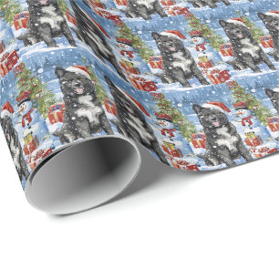 Papel De Presente Akita Cão Natal País das Maravilhas de Inverno Ale