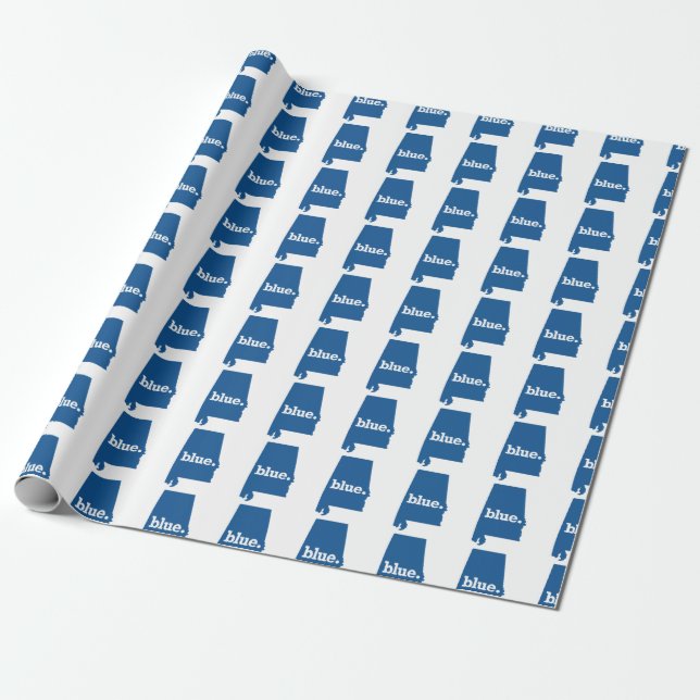 PAPEL DE PRESENTE ALABAMA ESTADO AZUL (Desenrolado)