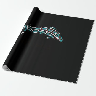 Papel De Presente Alaska Salmon Fishing Native American Indigenous