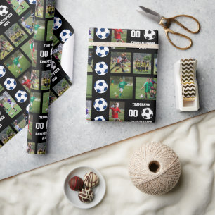 Papel De Presente Álbum de Fotos Personalizado de Futebol para Crian