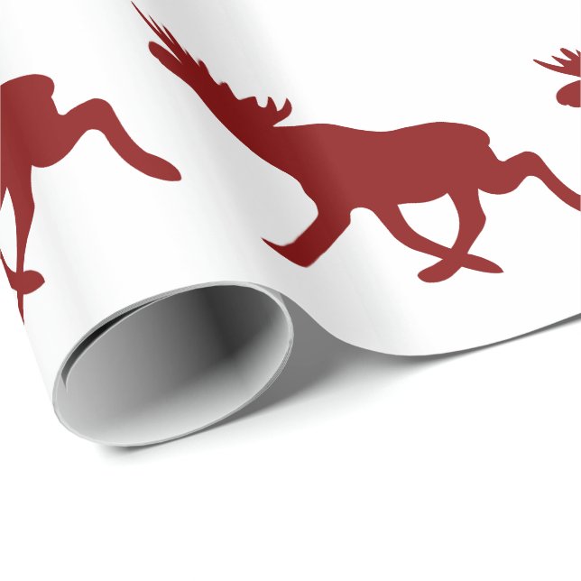 Papel De Presente Alces do chocolate (Ponta do rolo)