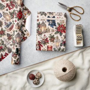 Papel De Presente Aldeia de Histórias de Natal