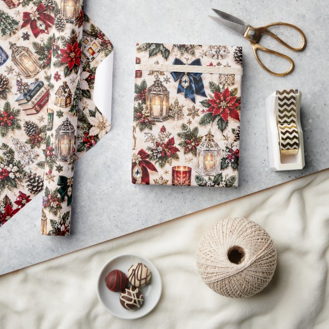 Papel De Presente Aldeia de Histórias de Natal (Artesanato)
