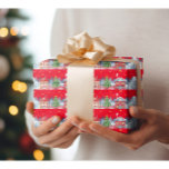 Papel De Presente Aldeia de Natal Moderna<br><div class="desc">Papel de embrulhamento da vila de Natal moderno</div>