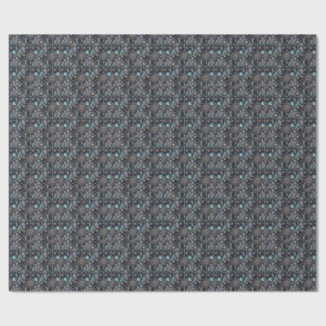 Papel De Presente Aldraba Celestial Sonhadora Estrela Noite Padrão (Aberto)