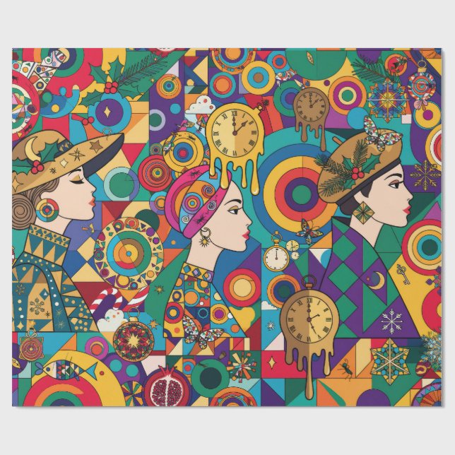 Papel De Presente Alegoria do Glamour (Aberto)