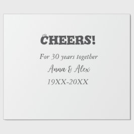 Papel De Presente Alegra-se a 30 anos juntos, aniversários, adicione