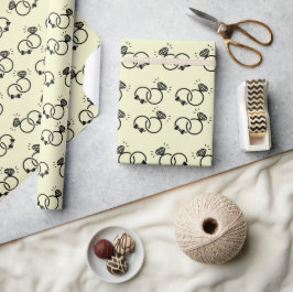 Papel De Presente Aleitantes Anéis de Noivado para Presentes de Casa